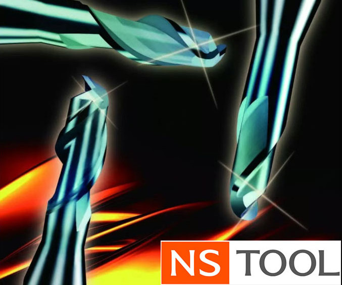 NS TOOL 铜电极加工用长颈圆鼻铣刀